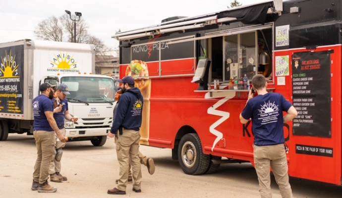 Jamison Basement Waterproofing Appreciates Their Employees With a Pizza Truck Visit