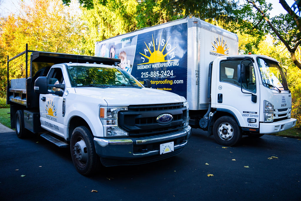 Jamison waterproofing service trucks