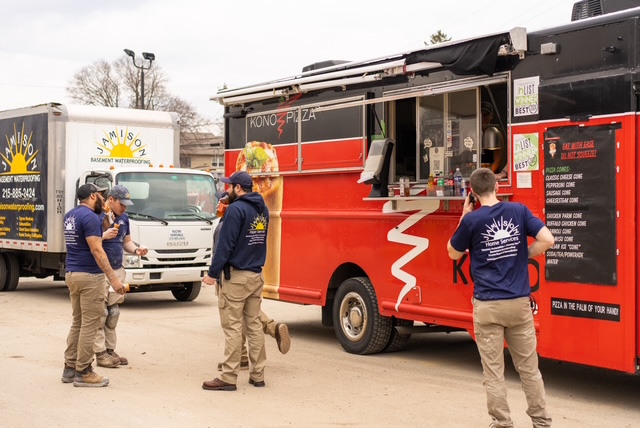 Employee Appreciation Pizza Truck Visit Jamison Basement Waterproofing