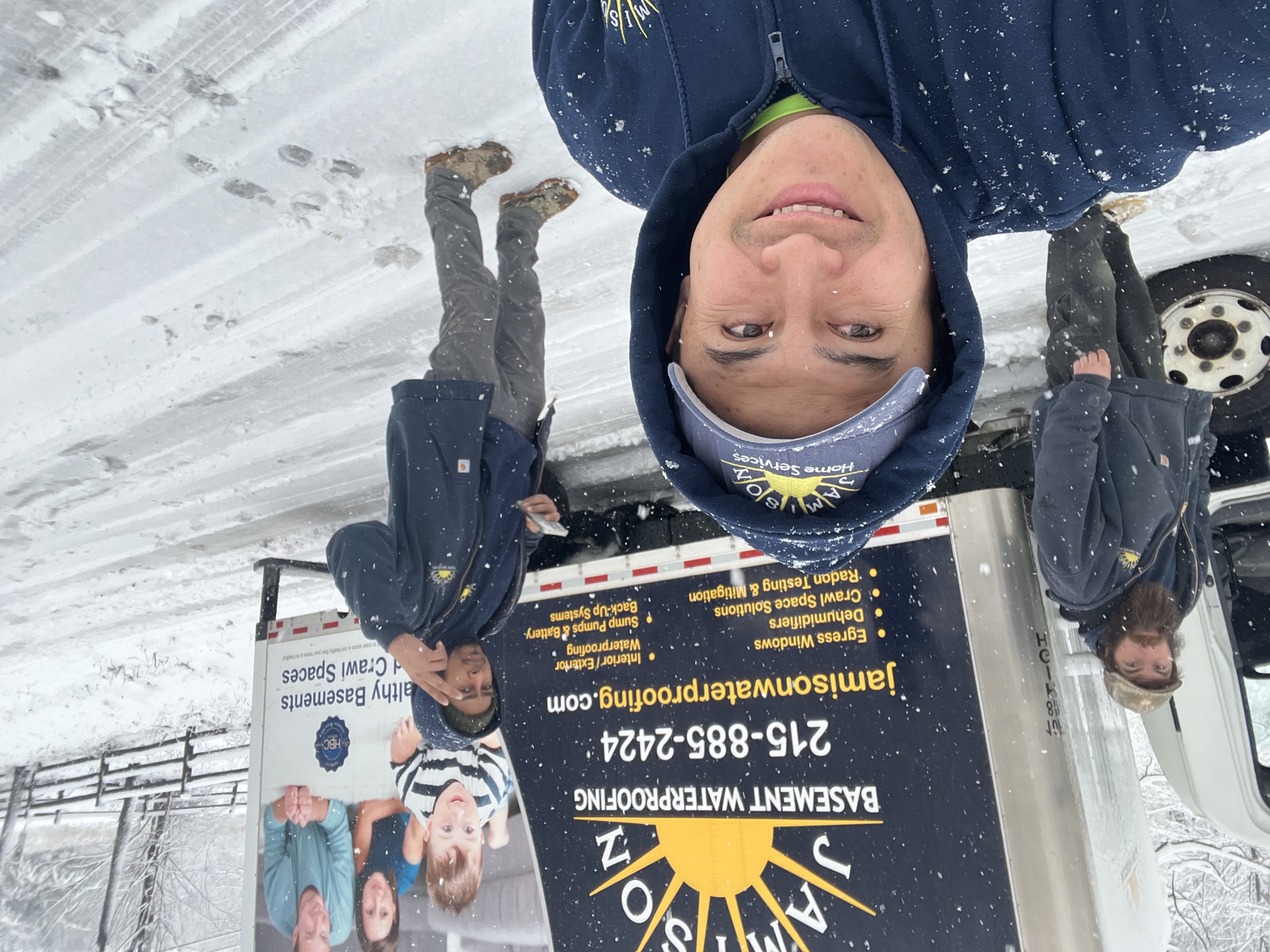 Jamison Crew Working in the Snow